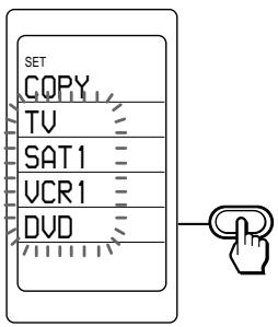 SET COPY TV SAT1 VCR1 DVD