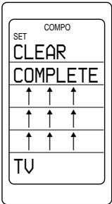 COMPO SET CLEAR COMPLETE ↑ ↑ ↑ ↑ ↑ ↑ ↑ ↑ ↑ TV