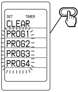 SET TIMER CLEAR PROG1 PROG2 PROG3 PROG4