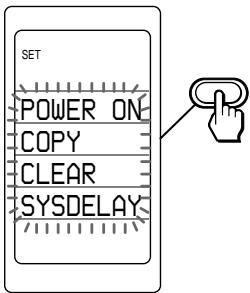 SET POWER ON COPY CLEAR SYSDELAY