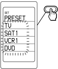 SET PRESET TU SAT 1 UCR 1 DVD
