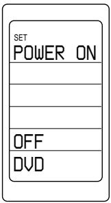 SET POWER ON OFF DVD