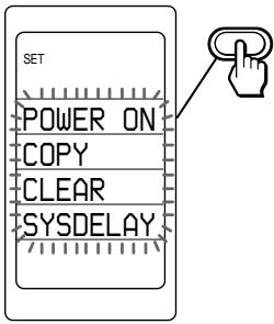 SET POWER ON COPY CLEAR SYSDELAY