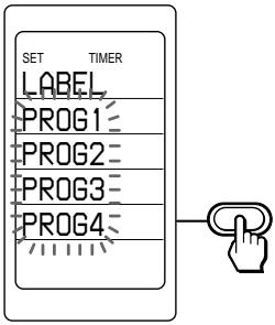 SET TIMER LABEL PROG1 PROG2 PROG3 PROG4
