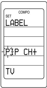 COMPO SET LABEL PIP CH+ TV