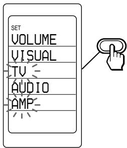 SET VOLUME VISUAL TV - AUDIO AMP-