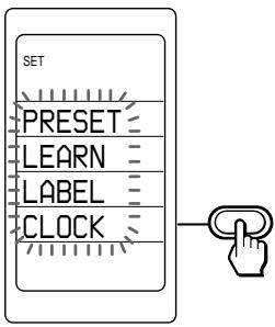SONY RM-VL1000T - Keep the SET button pressed for more than a second. - 2