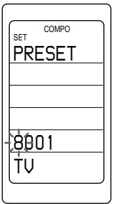 COMPO SET PRESET 8001 TV