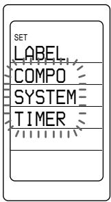 SET LABEL COMPO SYSTEM TIMER