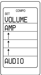 COMPO SET VOLUME AMP ↑ ↑ ↑ AUDIO