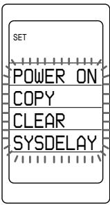 SET POWER ON COPY CLEAR SYSDELAY