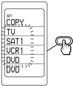 SET COPY TV SAT1 VCR1 DVD DVD
