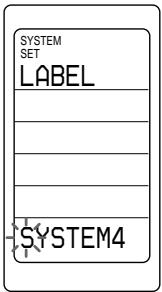 SYSTEM SET LABEL SYSTEM4