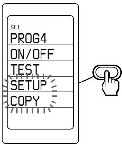 SET PROG4 ON/OFF TEST SETUP COPY