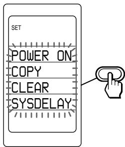 SET POWER ON COPY CLEAR SYSDELAY