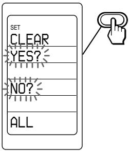SET CLEAR YES? NO? ALL