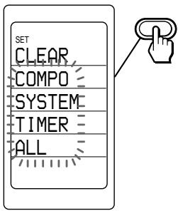 SET CLEAR, COMPO SYSTEM TIMER ALL