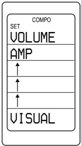 COMPO SET VOLUME AMP ↑ ↑ ↑ VISUAL