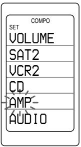 COMPO SET VOLUME SAT2 VCR2 CD AMP- AUDIO