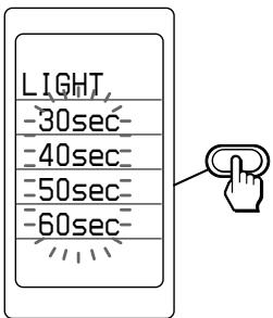 LIGHT, -30sec -40sec -50sec -60sec