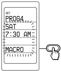 SET PROG4 SAT 7:30 AM MACRO