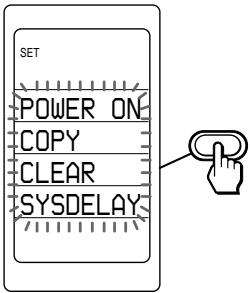 SET POWER ON COPY CLEAR SYSDELAY