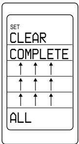 SET CLEAR COMPLETE ALL