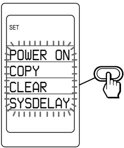 SET POWER ON COPY CLEAR SYSDELAY