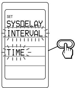 SET SYSDELAY INTERVAL TIME