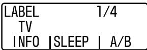 LABEL 1/4 TV INFO |SLEEP | A/B