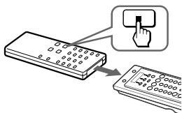 Diagram showing a keyboard being pressed with a finger icon, illustrating the process of typing or typing mode.