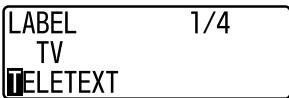 LABEL TV TELETEXT 1/4