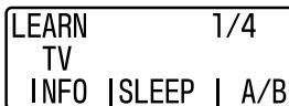 LEARN 1/4 TV INFO |SLEEP | A/B