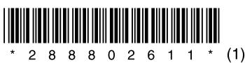* 2 8 8 8 0 2 6 1 1 * (1)