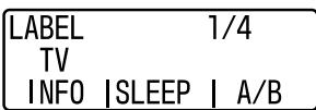 LABEL 1/4 TV INFO |SLEEP | A/B