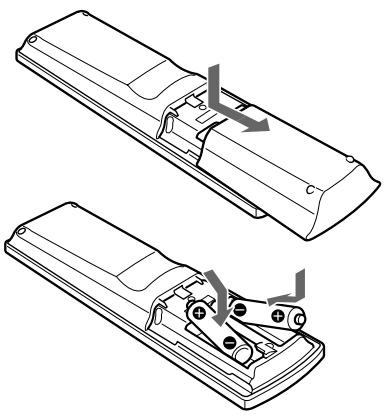 SONY RM-VL1400T - Installing the batteries - 1