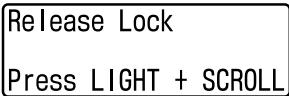 Release Lock Press LIGHT + SCROLL