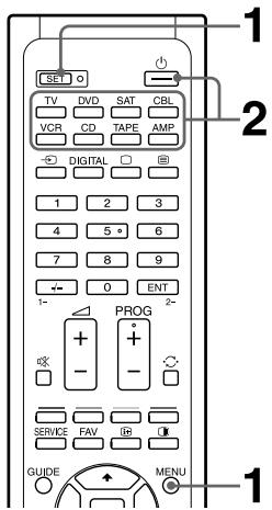 SONY RM-VL610T - Programmieren des Einschaltbefehls für das ausgewählte Gerät einfach durch Drücken der entsprechenden Geräteauswahltaste (nur für Geräte von Sony) - 1