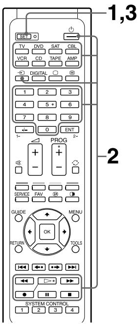 SONY RM-VL610T - Programmieren einer Serie von Befehlen für die Geräteauswahltasten - 1