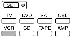 SONY RM-VL610T - Voorbeeld: de procedure op pagina 21 programmeren voor de componentkeuzetoets VCR - 1