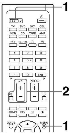 SONY RM-VL610T - Regeln der Lautstärke von Videokomponenten, die an eine Audioanlage angeschlossen sind - 1