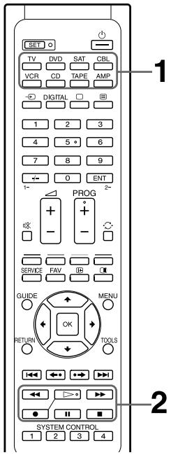 SONY RM-VL610T - De componenten bedieren met de afstandsbediening - 1