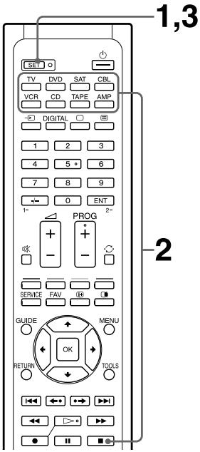 SONY RM-VL610T - Solöschen Sie alle programmierten Tastenfunktionen für eine Geräteauswahltaste - 1