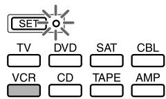 SONY RM-VL610T - Voorbeeld: het signaal (afspelen) van de videorecorder programmeren onder de toets VCR (afspelen) op de afstandsbediening - 5