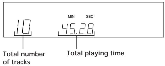 SONY CDP-X5000 - Checking the total number and playing time of the tracks - 1