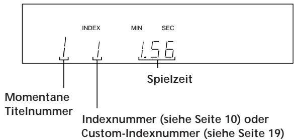 SONY CDP-X5000 - Angezeigte Informationen während der CD-Wiedergabe - 1