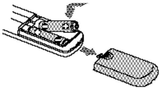 SONY CDP-XE200 - Inserting batteries into the remote (except for CDP-XE200) - 1