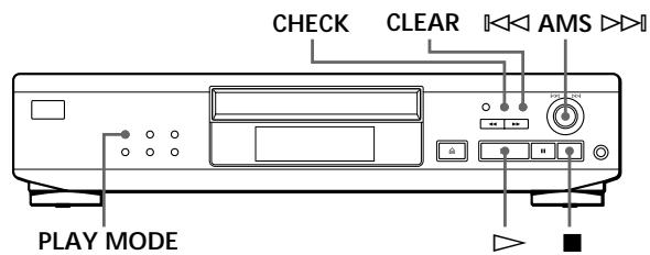 SONY CDP-XE220 - Creación de un programa propio (Reproducción de programa) - 1