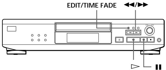 SONY CDP-XE220 - Fading out at the specified time (Time Fade) (CDP-XE520 only) - 1