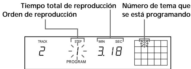 SONY CDP-XE220 - Creación de un programa con el reproductor - 1